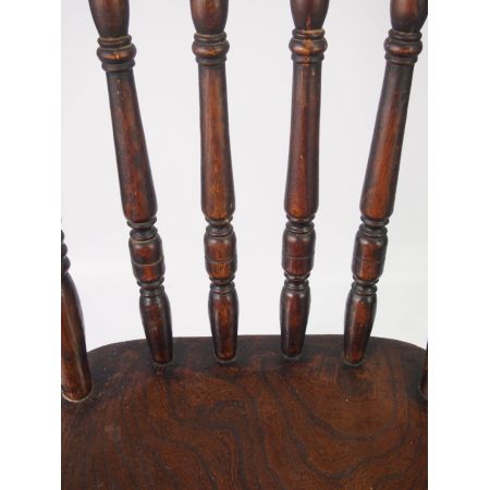 Paar viktorianischen Ulme Küchenstühle aus dem 19 JH