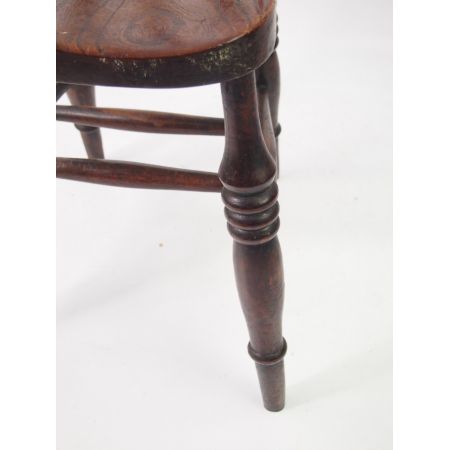 Paar viktorianischen Ulme Küchenstühle aus dem 19 JH