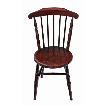 Satz von 4 Victorian Penny Windsor Esszimmerstühle Buche und Ulme