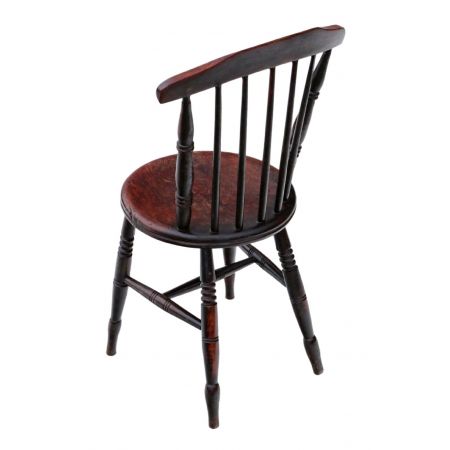 Satz von 4 Victorian Penny Windsor Esszimmerstühle Buche und Ulme