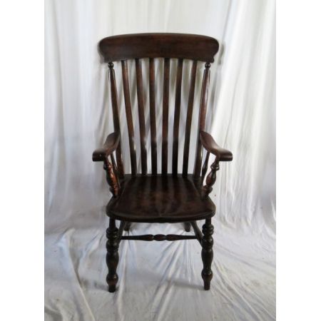 Eleganter Viktorianischer Slat Rückenwindsor Stuhl  Armchair um 1850