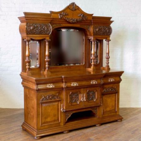 Viktorianischer Pollard Eichen Sideboard Massiv 1860 