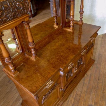 Viktorianischer Pollard Eichen Sideboard Massiv 1860 