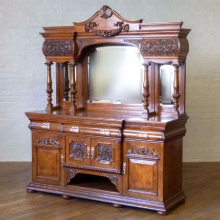 Viktorianischer Pollard Eichen Sideboard Massiv 1860 