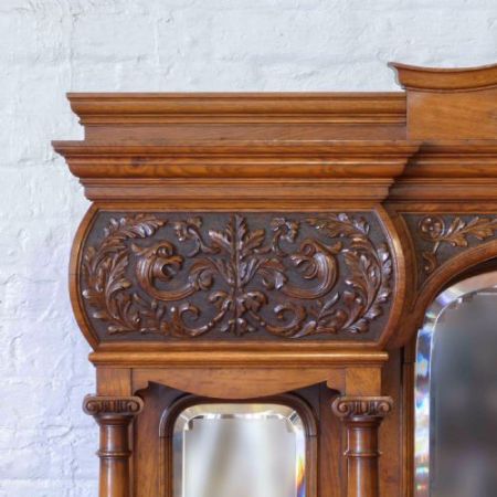 Viktorianischer Pollard Eichen Sideboard Massiv 1860 