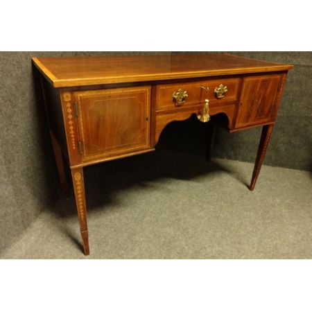 Gutes Edwardian Mahagoni Intarsien Sideboard von 1900