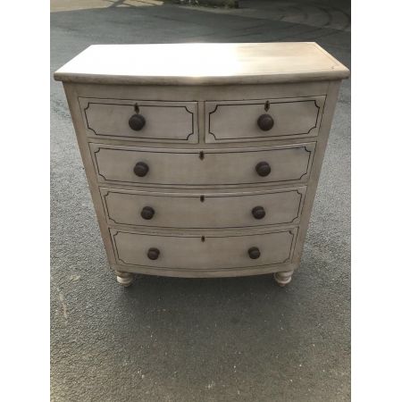 Antike Original Viktorianische hervorragend bemalte Bogenfront Kommode 