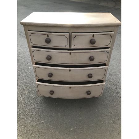 Antike Original Viktorianische hervorragend bemalte Bogenfront Kommode 