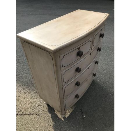 Antike Original Viktorianische hervorragend bemalte Bogenfront Kommode 