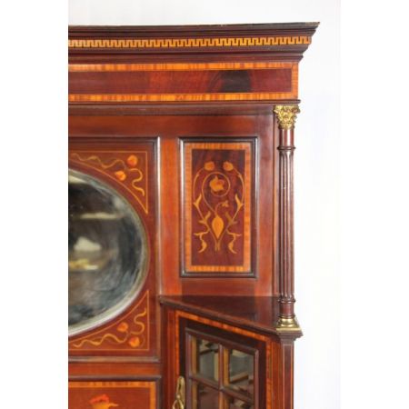 Original Viktorianisches Mahagoni Jugendstil Sideboard