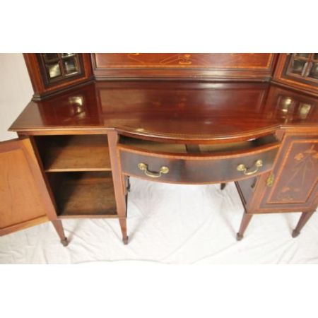 Original Viktorianisches Mahagoni Jugendstil Sideboard