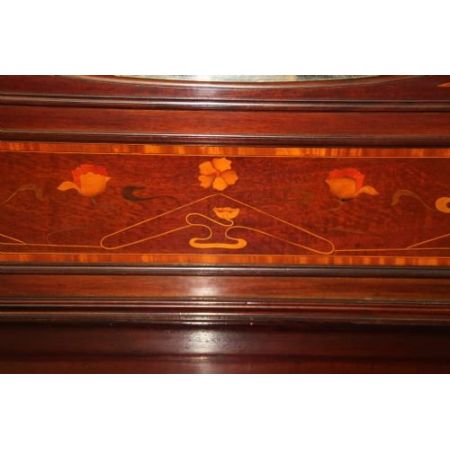 Original Viktorianisches Mahagoni Jugendstil Sideboard