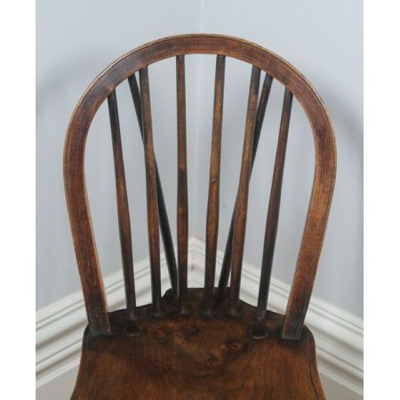 Original spätviktorianisches Stuhlset 4-teilig aus massiver Esche, Ulme und Buche von 1900