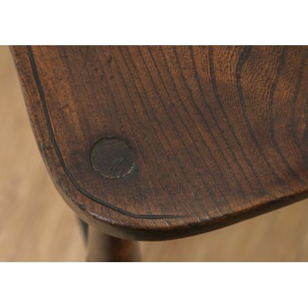 Original spätviktorianisches Stuhlset 4-teilig aus massiver Esche, Ulme und Buche von 1900