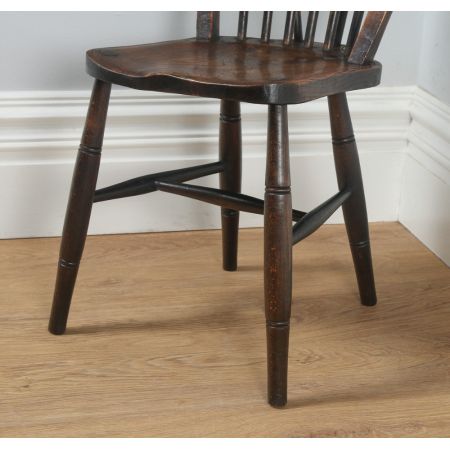 Original spätviktorianisches Stuhlset 4-teilig aus massiver Esche, Ulme und Buche von 1900