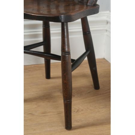 Original spätviktorianisches Stuhlset 4-teilig aus massiver Esche, Ulme und Buche von 1900