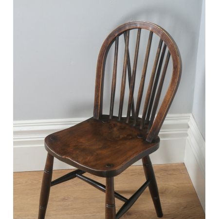 Original spätviktorianisches Stuhlset 4-teilig aus massiver Esche, Ulme und Buche von 1900