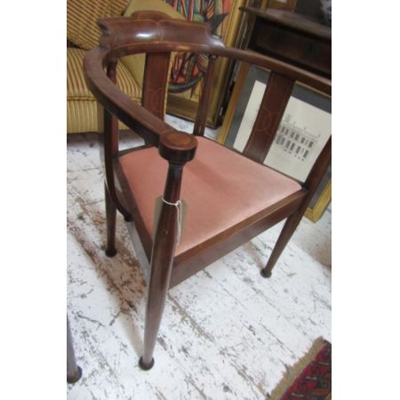 Antike original edwardianische Mahagoni Sessel  Paar 1890