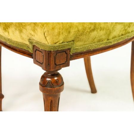 6 Stühle aus Nussbaumholz, original viktorianisch von 1870