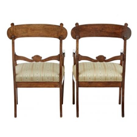 Schönes paar schwedische Sessel von 1880 aus Birkenholz