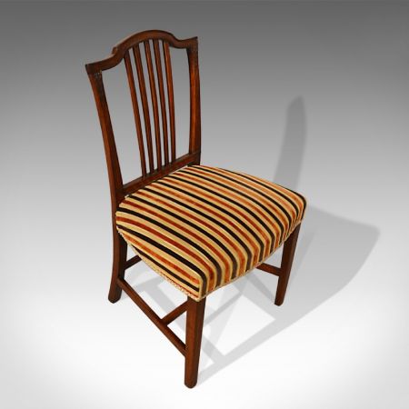 Georgische Esszimmerstühle, Mahagoniholz, 5-teiliges Set original von 1800