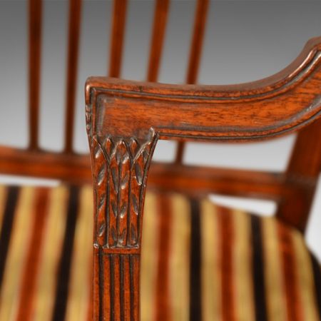 Georgische Esszimmerstühle, Mahagoniholz, 5-teiliges Set original von 1800