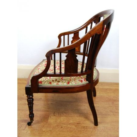 Komfortabler edwardianischer antiker Mahagoni Stuhl 1890 