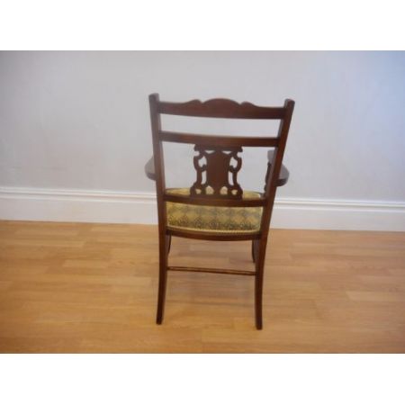 Stilvoller original edwardianischer Sessel aus Buche und Birke antik