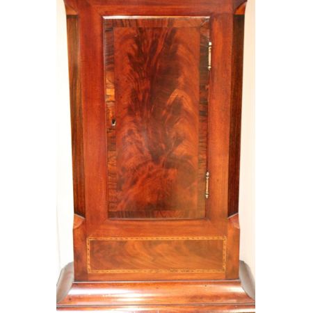 Mahagoni Longcase-Uhr mit Segelschiff aus West England um 1830
