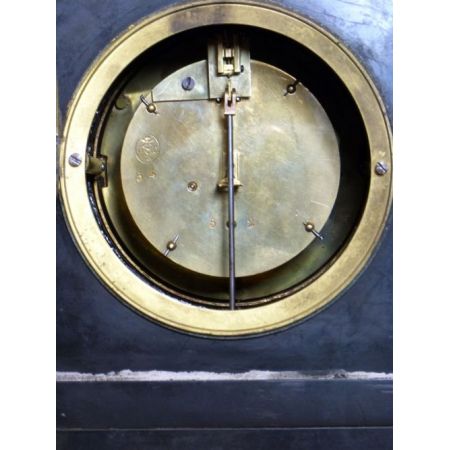 Französische Schiefer Kaminuhr von 1860