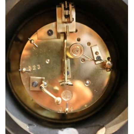 Schöne Original Viktorianische Uhr aus schwarzem Schiefer aus Frankreich, um 1870