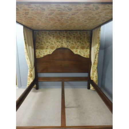 Großes Kingsize Himmelbett original Mahagoni c1920