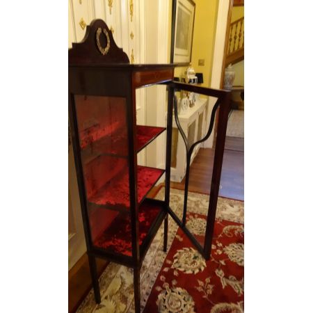 Feine original edwardianische Mahagoni Vitrine Massivholz 1890