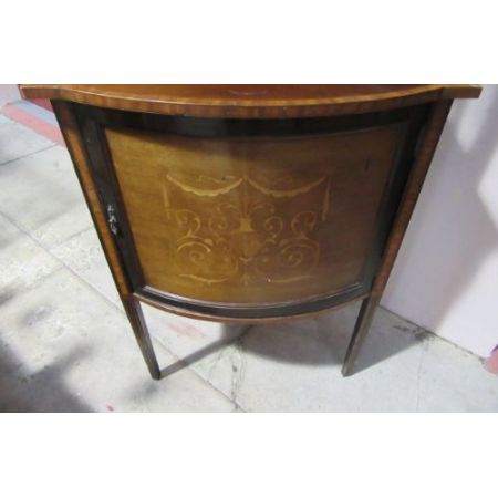 Antiker Edwardian Vitrinenschrank Bowfront 1890 SA2042d