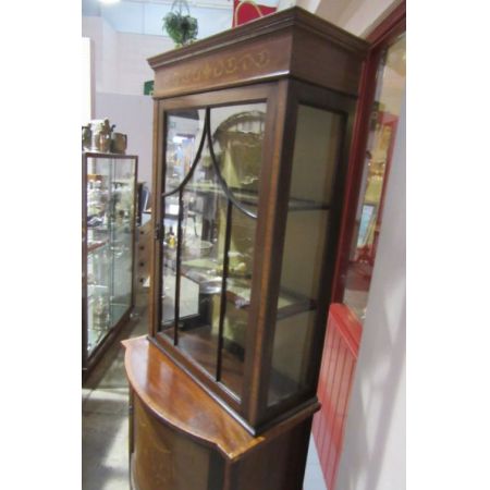 Antiker Edwardian Vitrinenschrank Bowfront 1890 SA2042d