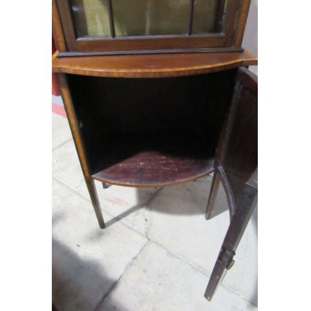 Antiker Edwardian Vitrinenschrank Bowfront 1890 SA2042d