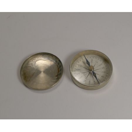 Antiker englischer Taschenkompass mit Etui um 1880 Viktorianisch