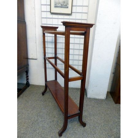 Ausgezeichneter Edwardianischer antiker Handtuchhalter Massivholz Mahagoni 1890