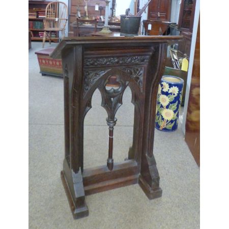 Antikes Eichenpult, Gotik, 19. Jahrhundert