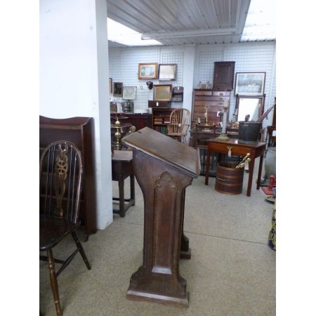 Antikes Eichenpult, Gotik, 19. Jahrhundert