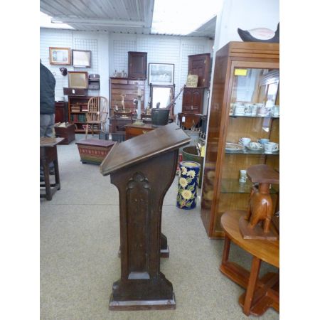 Antikes Eichenpult, Gotik, 19. Jahrhundert