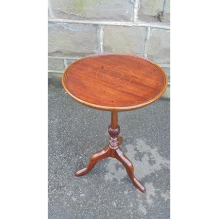 Antiker eingelegter Mahagoni Weintisch von 1910