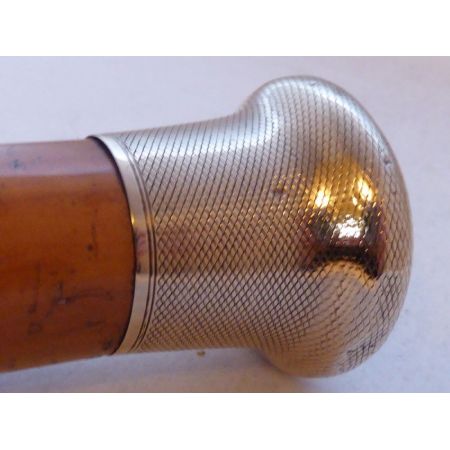 Englischer original antiker Spazierstock mit Malacca Schaft, 1920