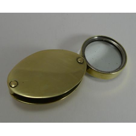 Englischer antiker Messing Taschen Kompass mit Lupe Rarität 1910