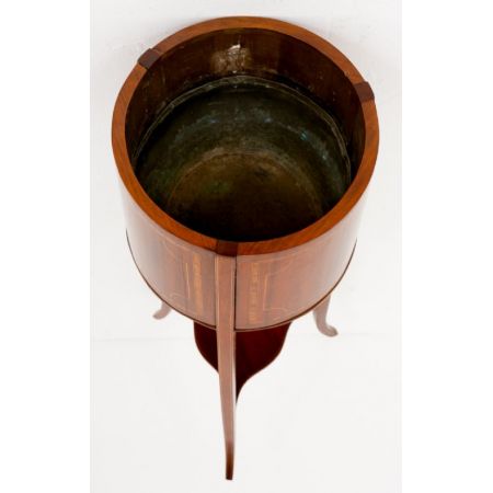 Antiker Massivholz Mahagoni Sheraton Revival Blumenständer 1900