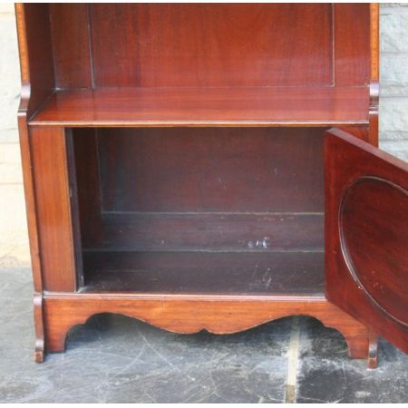 Mahagoni Intarsien offenes Bücherregal im georgischen Stil von circa 1900