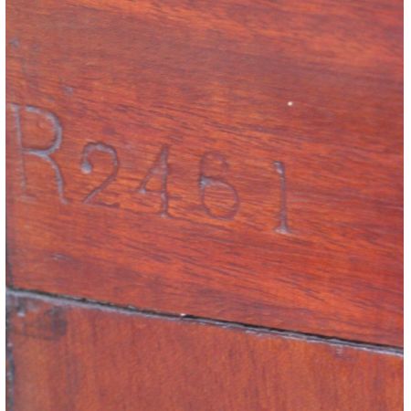 Mahagoni Intarsien offenes Bücherregal im georgischen Stil von circa 1900