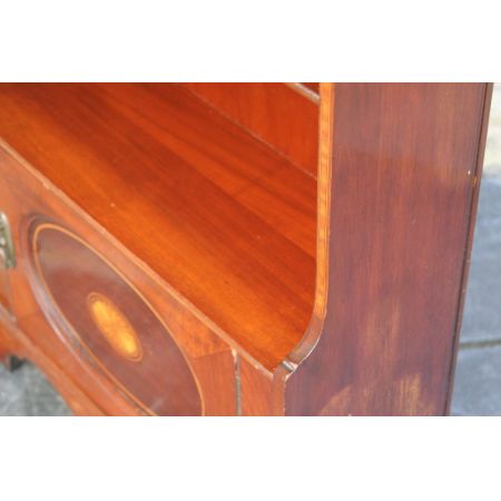 Mahagoni Intarsien offenes Bücherregal im georgischen Stil von circa 1900