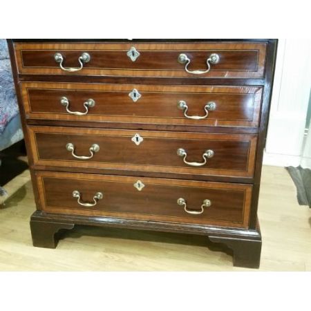 Kleine original georgianische antike Kommode Mahagoni 18. Jahrhundert