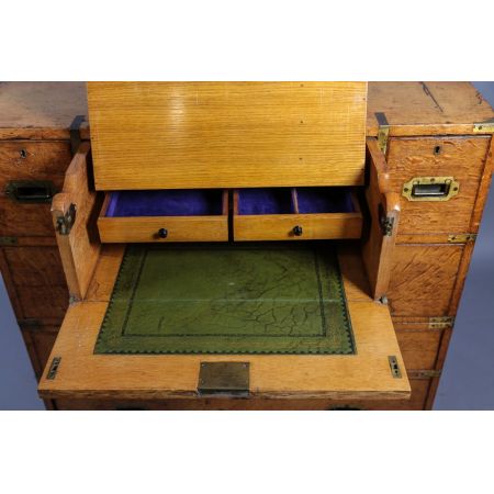 Sekretär Kommode mit Schubladen, Eiche, 1850 original 